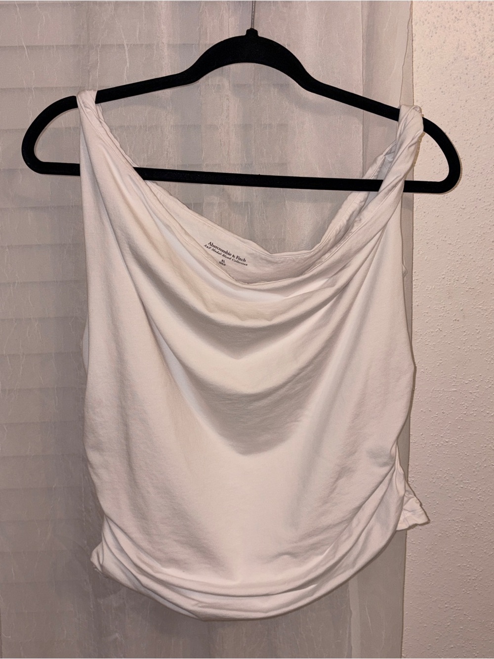 Abercrombie & Fitch White Draped top